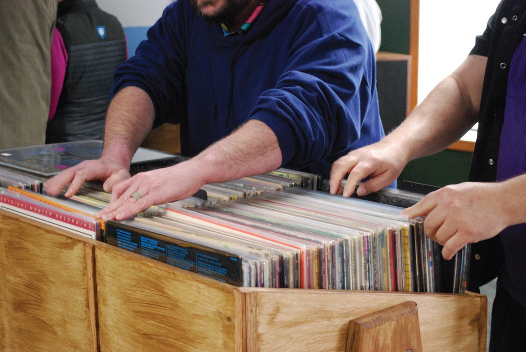 Perusing through vinyl