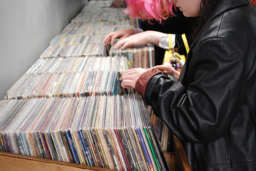 Flipping through records